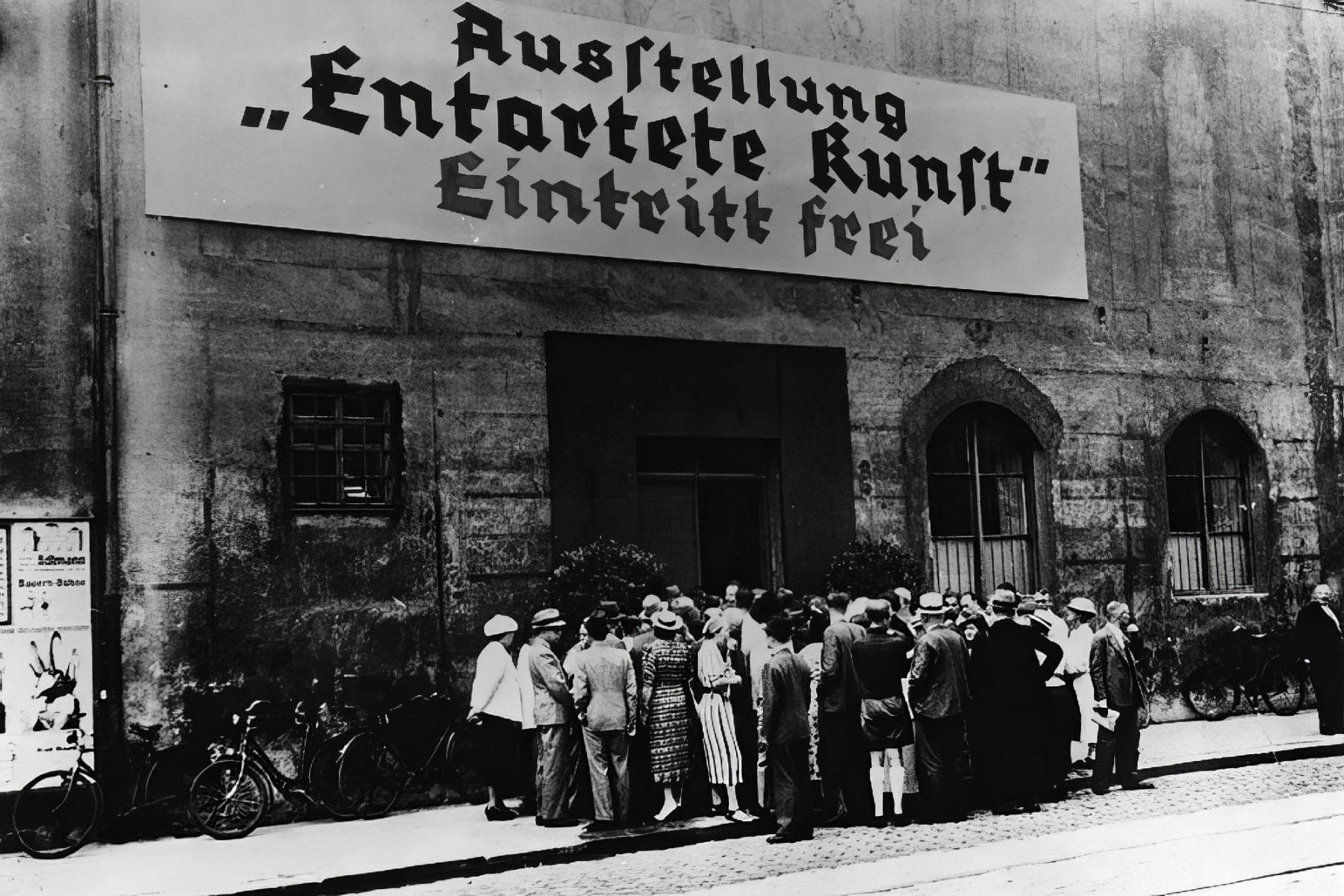 A exposição em Munique de 1937 atraiu muito público